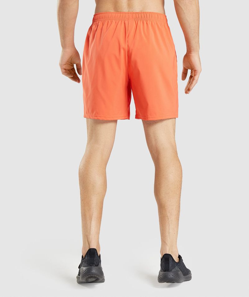 Men's Gymshark Arrival Shorts Orange | USA  5704-PIDBL