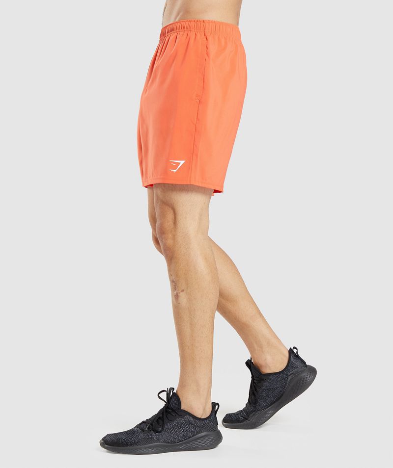 Men's Gymshark Arrival Shorts Orange | USA  5704-PIDBL