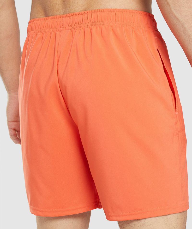 Men's Gymshark Arrival Shorts Orange | USA  5704-PIDBL