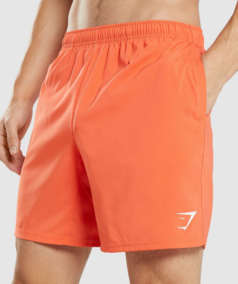 Men's Gymshark Arrival Shorts Orange | USA  5704-PIDBL