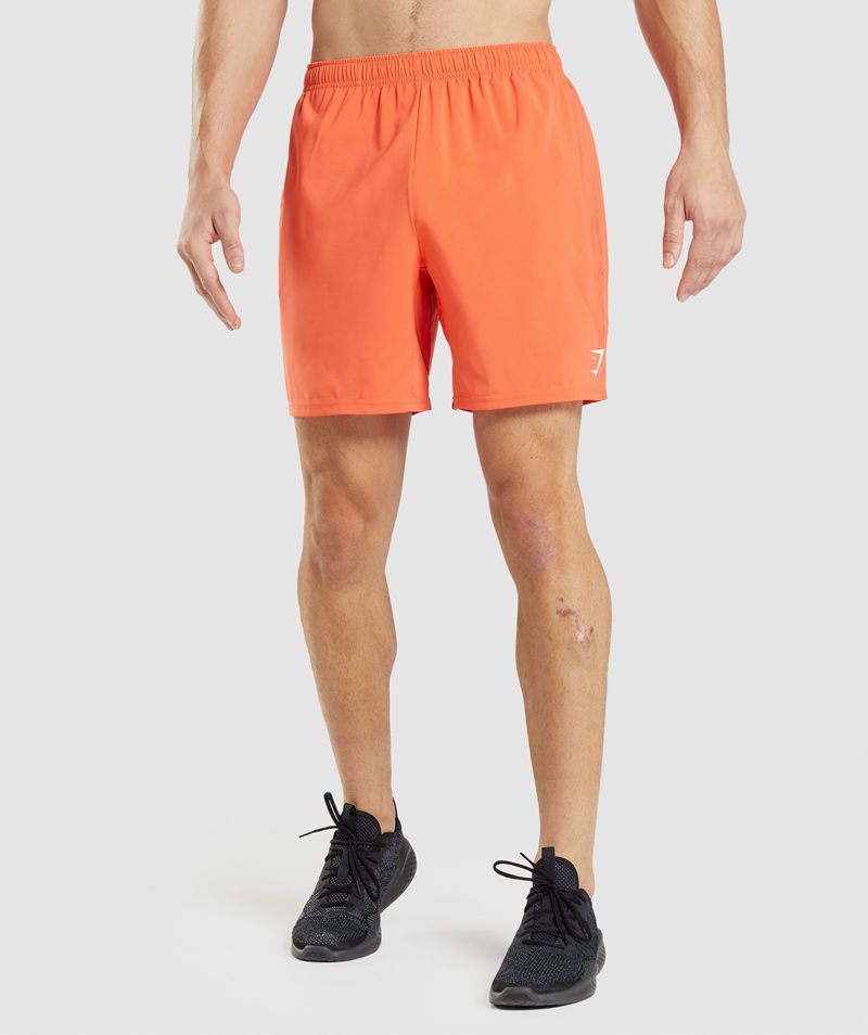 Men\'s Gymshark Arrival Shorts Orange | USA  5704-PIDBL