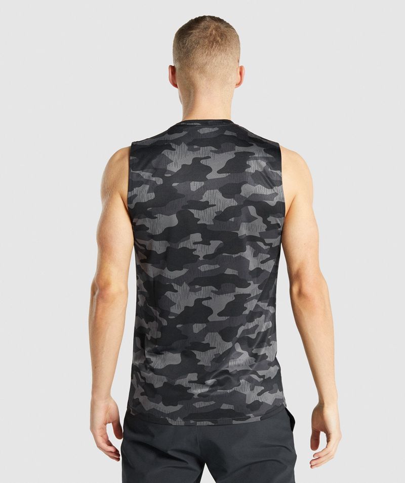 Men's Gymshark Arrival Sleeveless T-Shirts Grey | USA  2594-UZJFO