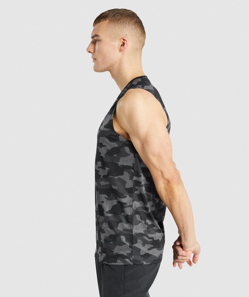 Men's Gymshark Arrival Sleeveless T-Shirts Grey | USA  2594-UZJFO