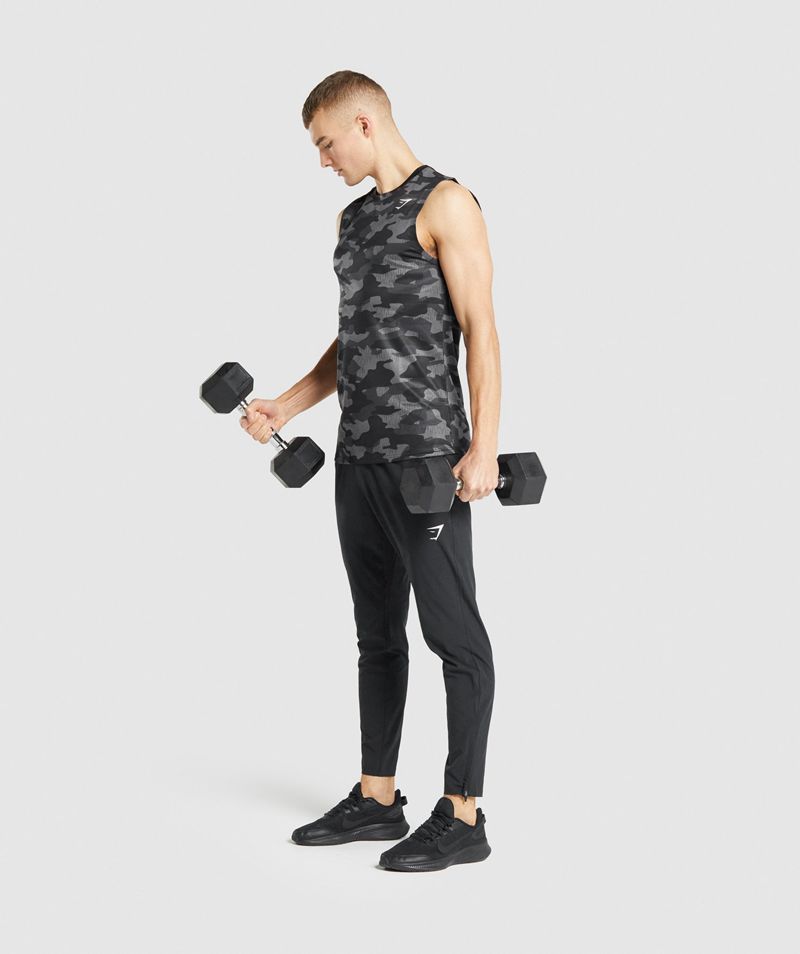 Men's Gymshark Arrival Sleeveless T-Shirts Grey | USA  2594-UZJFO