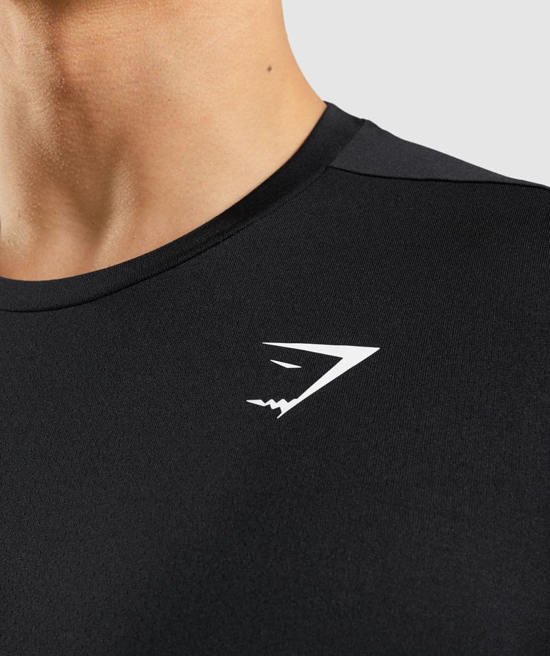 Men's Gymshark Arrival T-Shirts Black | USA  4731-BKRON