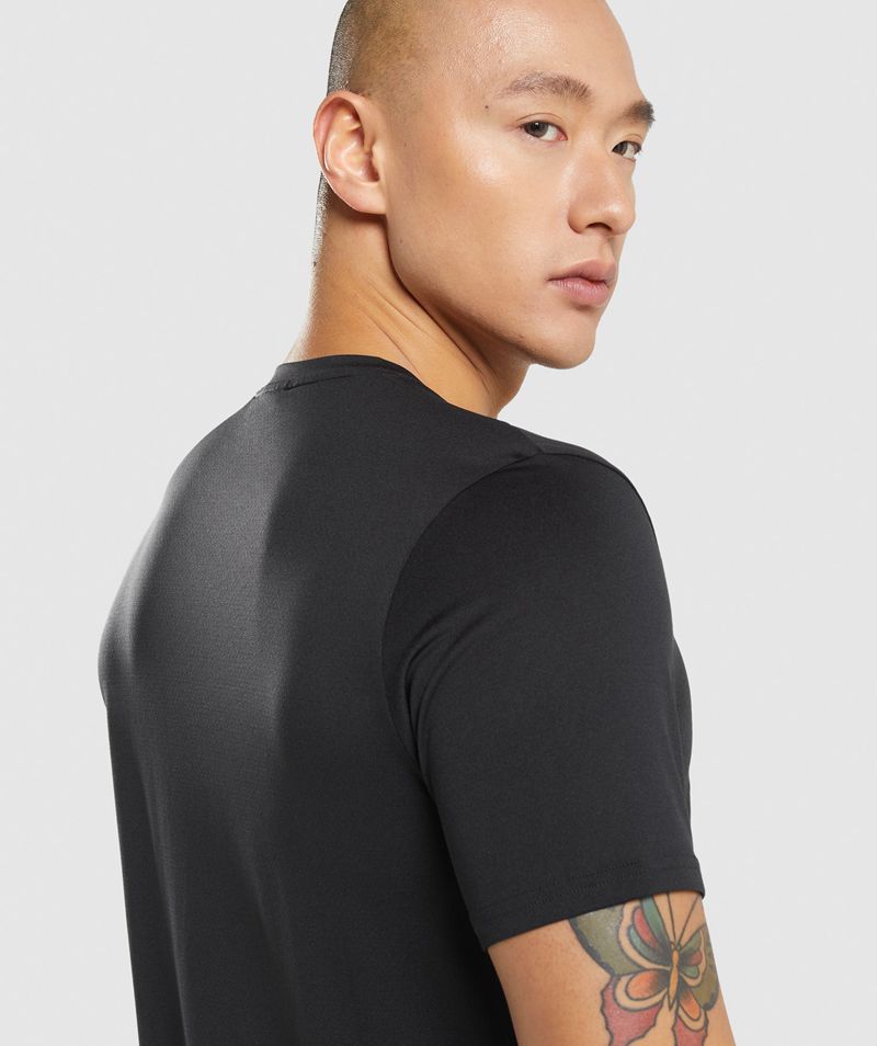 Men's Gymshark Arrival T-Shirts Black | USA  4731-BKRON