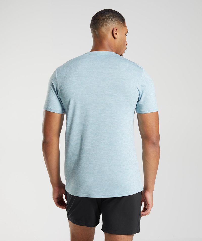 Men's Gymshark Arrival T-Shirts Blue | USA  1643-RTLKF