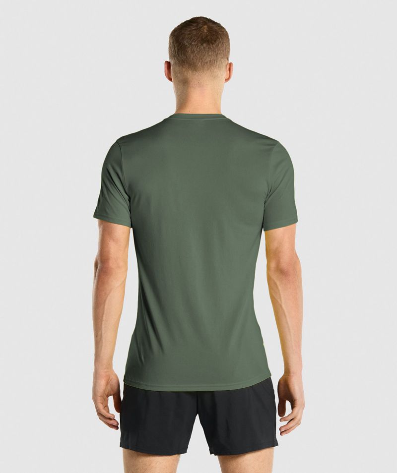 Men's Gymshark Arrival T-Shirts Green | USA  9654-JIRMY