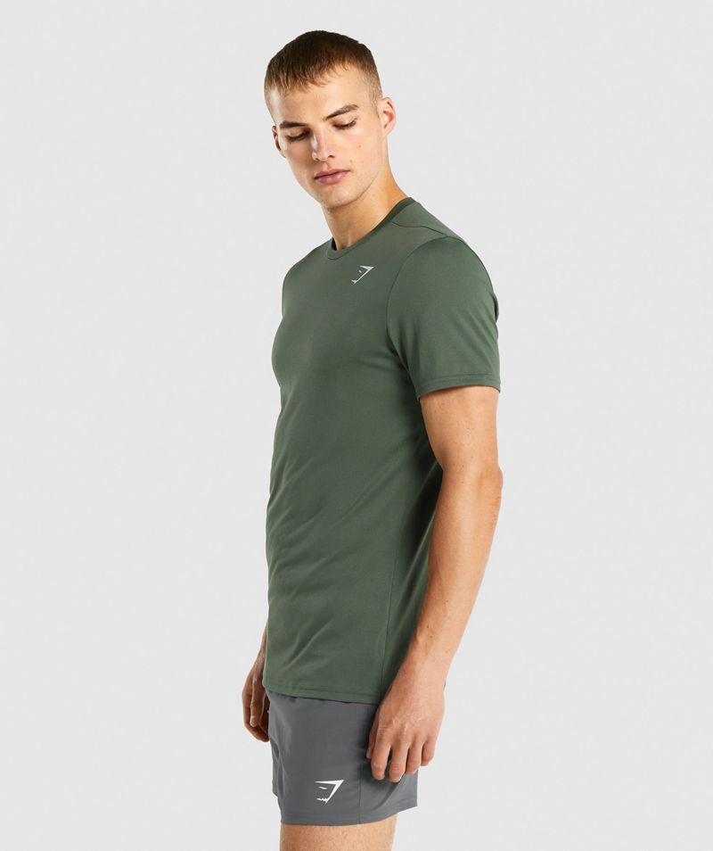 Men's Gymshark Arrival T-Shirts Green | USA  9654-JIRMY