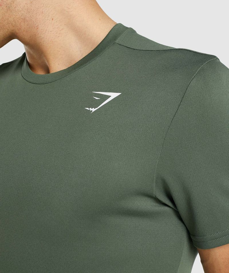 Men's Gymshark Arrival T-Shirts Green | USA  9654-JIRMY