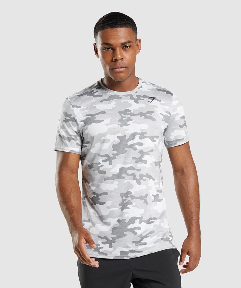 Men\'s Gymshark Arrival T-Shirts Light Grey | USA  1084-JDPHC