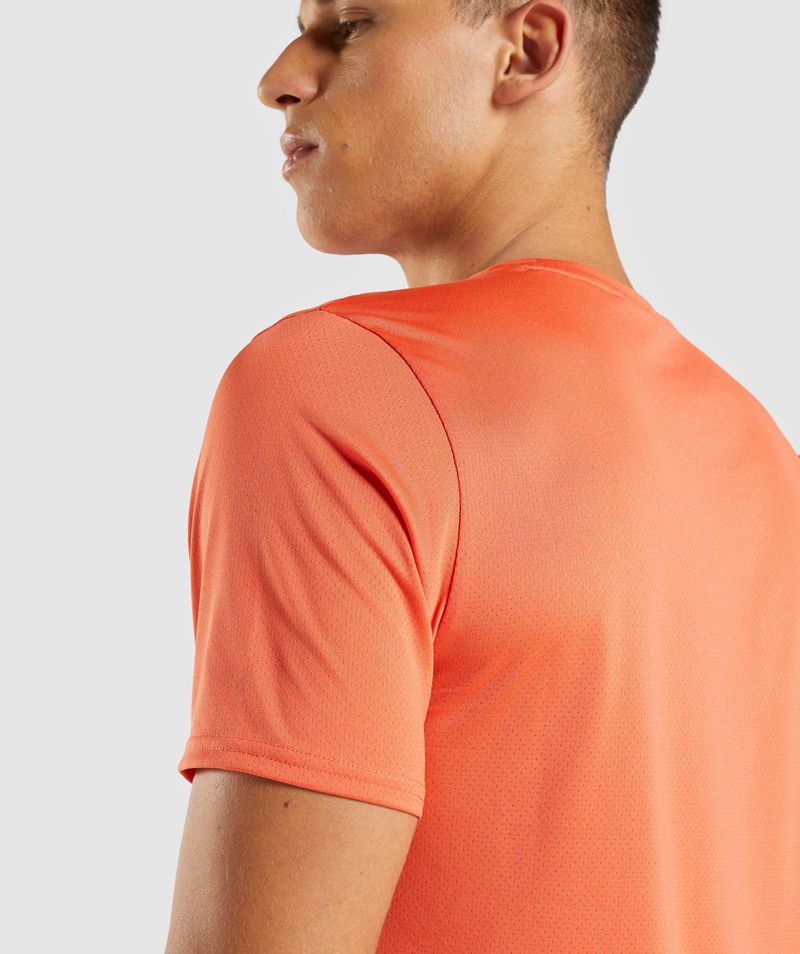 Men's Gymshark Arrival T-Shirts Orange | USA  5728-VJBLH