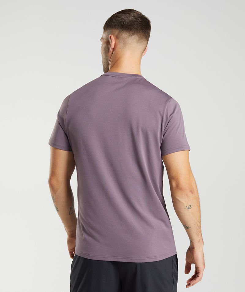 Men's Gymshark Arrival T-Shirts Purple | USA  1968-OPUWV