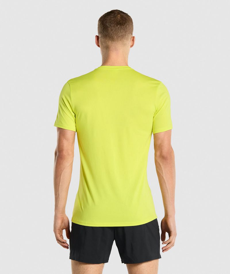 Men's Gymshark Arrival T-Shirts Yellow | USA  6035-TMUIH