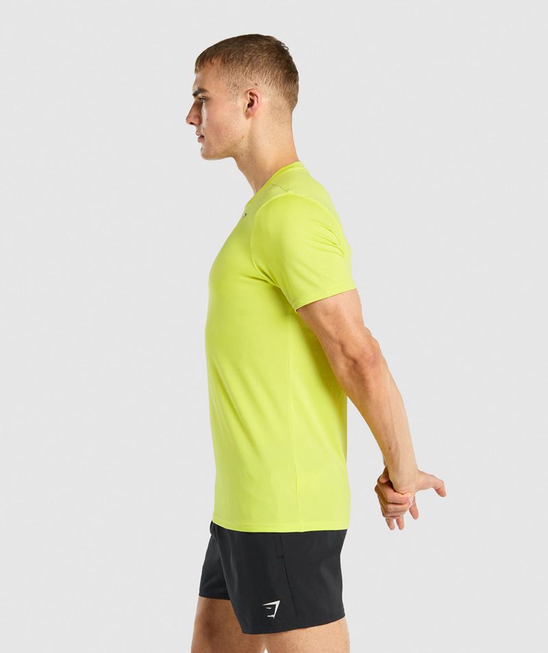 Men's Gymshark Arrival T-Shirts Yellow | USA  6035-TMUIH