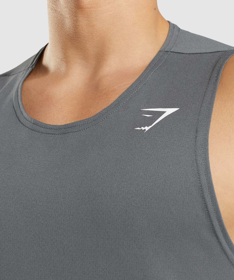 Men's Gymshark Arrival Tank Tops Grey | USA  3254-DPWSF