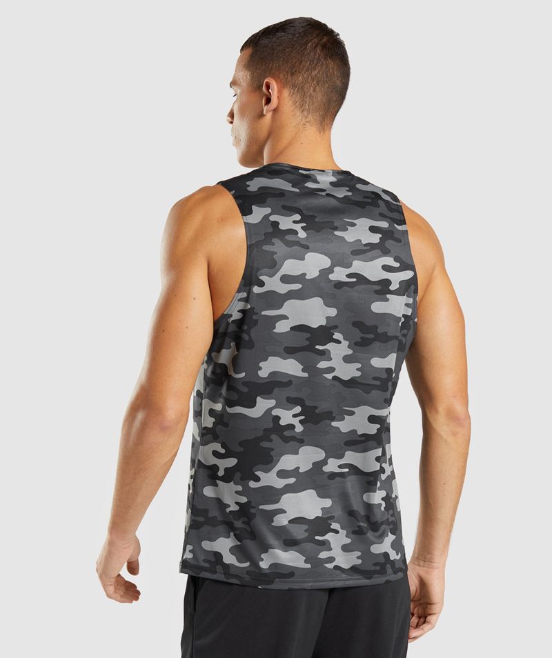 Men's Gymshark Arrival Tank Tops Grey | USA  5374-NVFTL