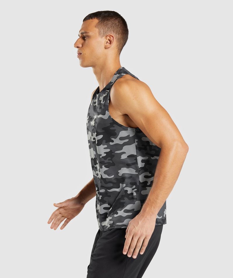 Men's Gymshark Arrival Tank Tops Grey | USA  5374-NVFTL