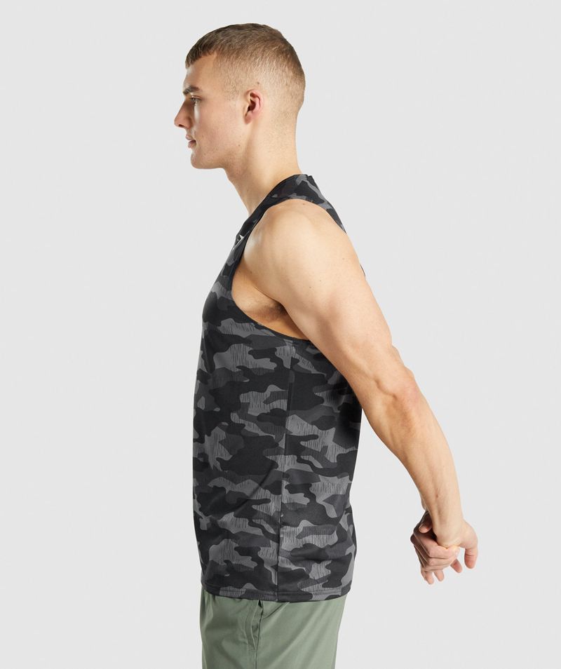 Men's Gymshark Arrival Tank Tops Grey | USA  8401-JGXVH