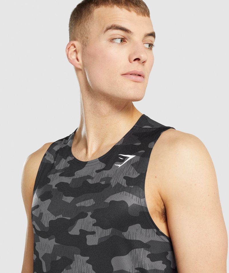 Men's Gymshark Arrival Tank Tops Grey | USA  8401-JGXVH