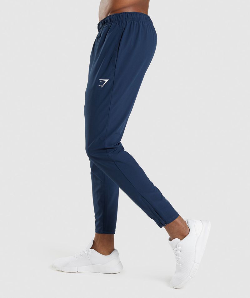 Men's Gymshark Arrival Woven Joggers Navy | USA  1350-XWFVQ