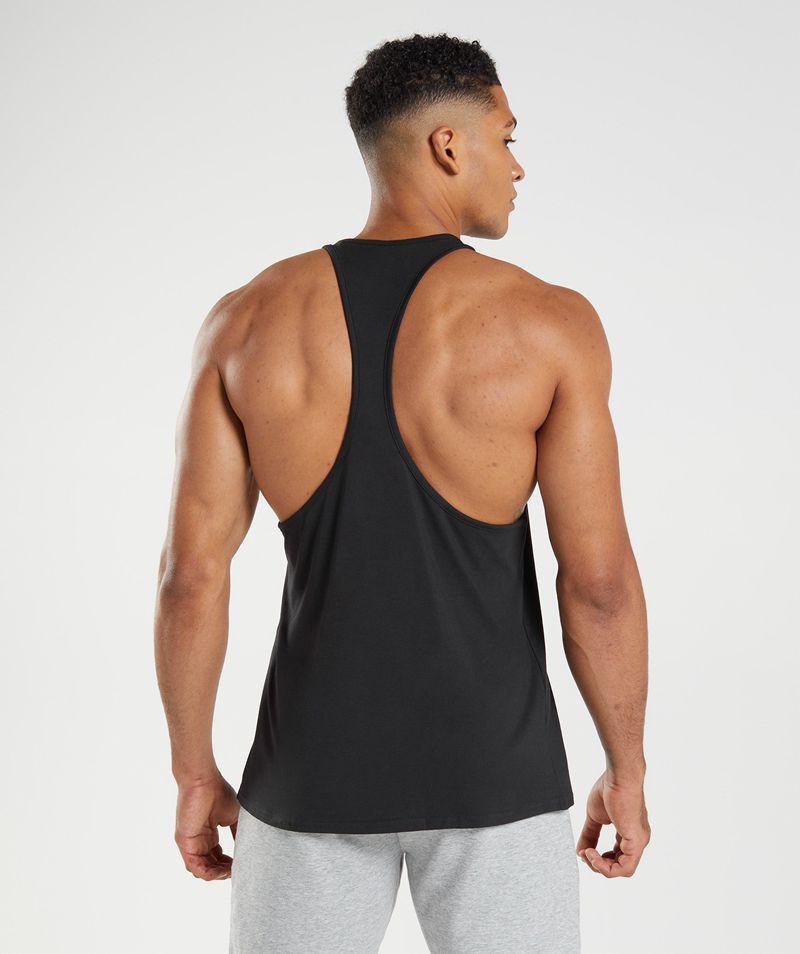 Men's Gymshark Block Stringer Black | USA  6875-AXHGL