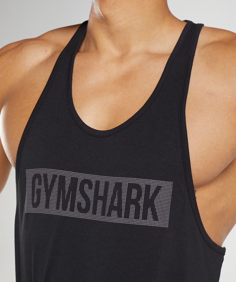 Men's Gymshark Block Stringer Black | USA  6875-AXHGL