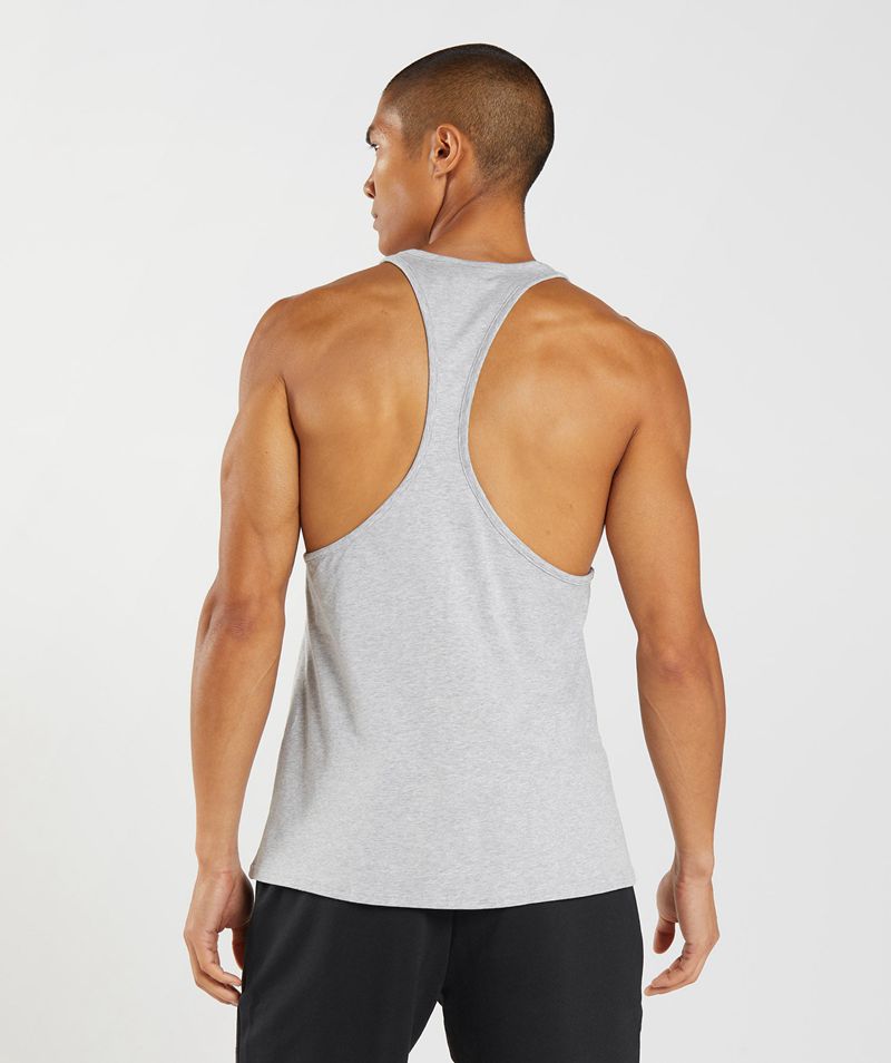 Men's Gymshark Block Stringer Light Grey | USA  8769-RTPLQ