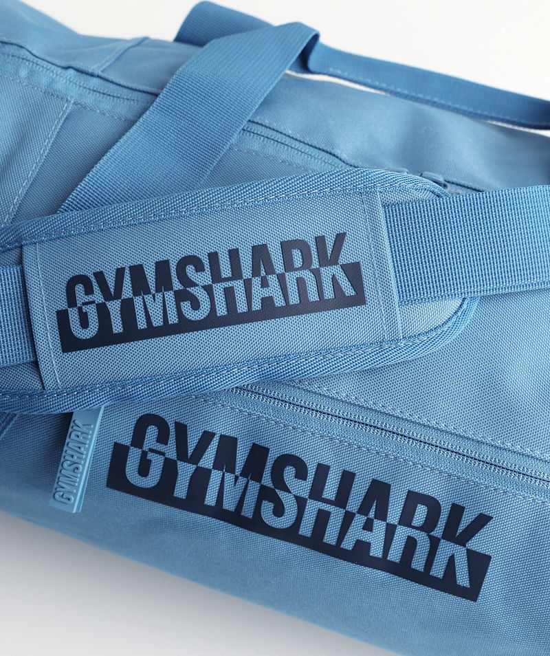 Men's Gymshark Bold Barrel Bags Blue | USA  7510-UXJZI