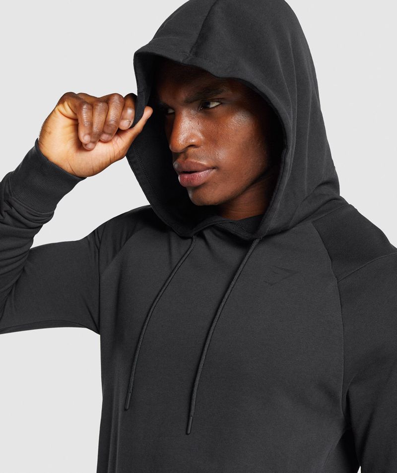 Men's Gymshark Bold Hoodie Black | USA  0713-KXCYQ