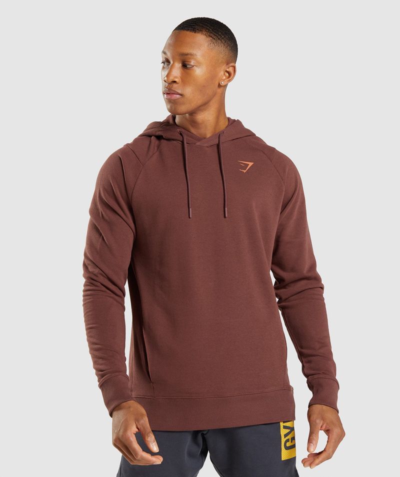 Men's Gymshark Bold Hoodie Burgundy | USA  2547-XUAWL