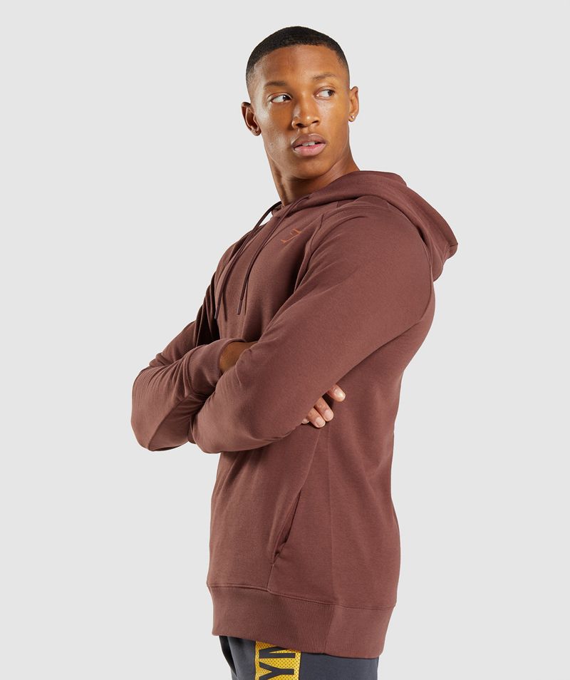 Men's Gymshark Bold Hoodie Burgundy | USA  2547-XUAWL