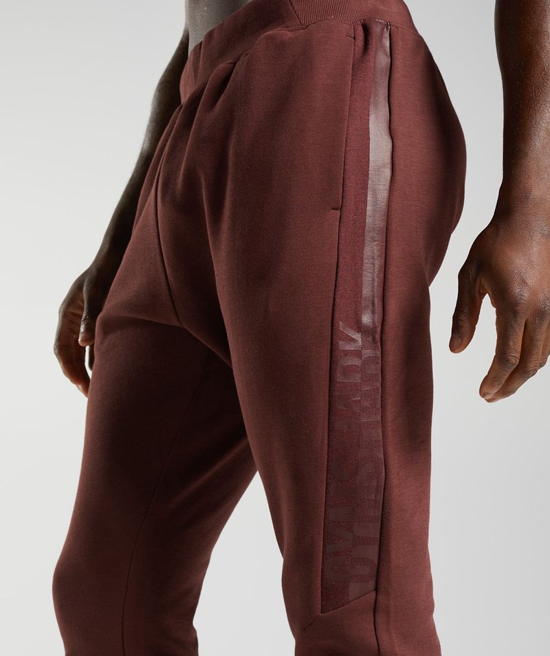 Men's Gymshark Bold React Joggers Burgundy | USA  6832-VROXZ