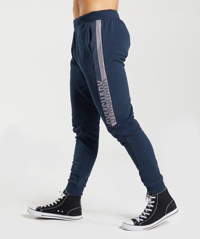 Men's Gymshark Bold React Joggers Navy | USA  3450-JPBLS