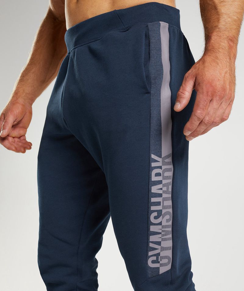 Men's Gymshark Bold React Joggers Navy | USA  3450-JPBLS