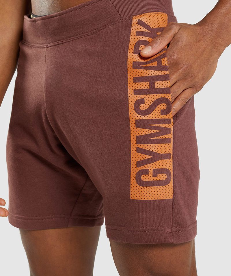 Men's Gymshark Bold Shorts Burgundy | USA  6524-CYSKG