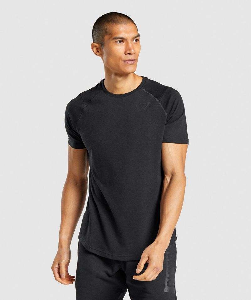 Men's Gymshark Bold T-Shirts Black | USA  0975-GBMCK