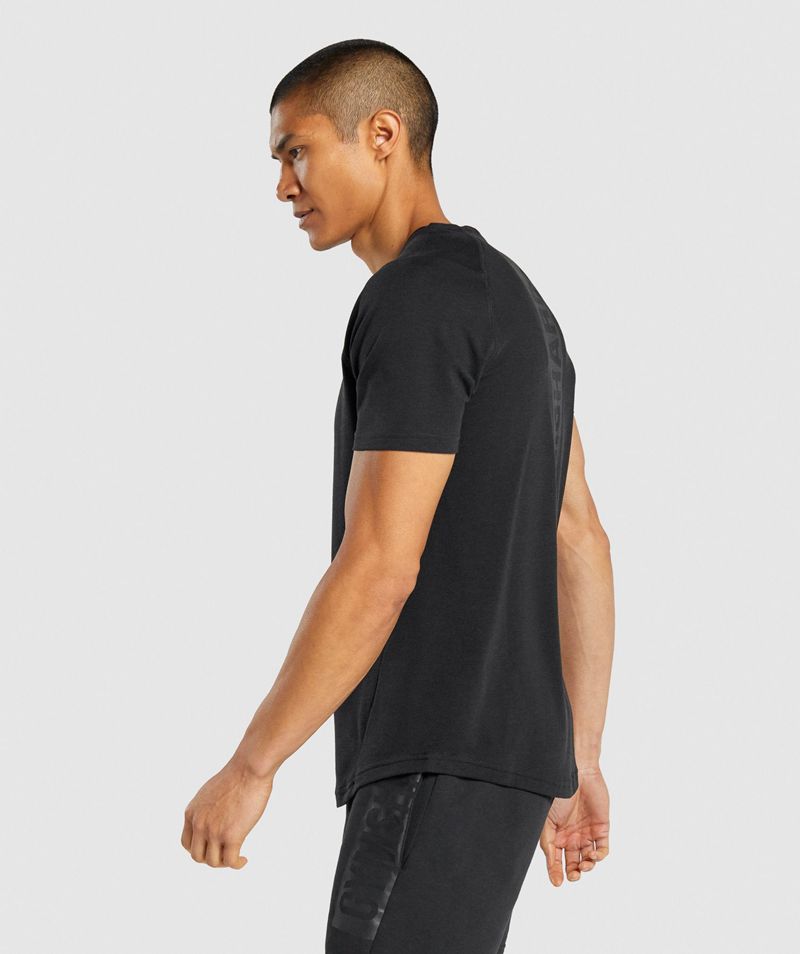 Men's Gymshark Bold T-Shirts Black | USA  0975-GBMCK