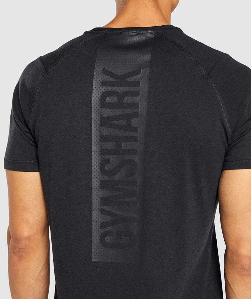 Men's Gymshark Bold T-Shirts Black | USA  0975-GBMCK