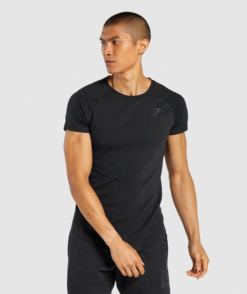 Men's Gymshark Bold T-Shirts Black | USA  9605-MREPV