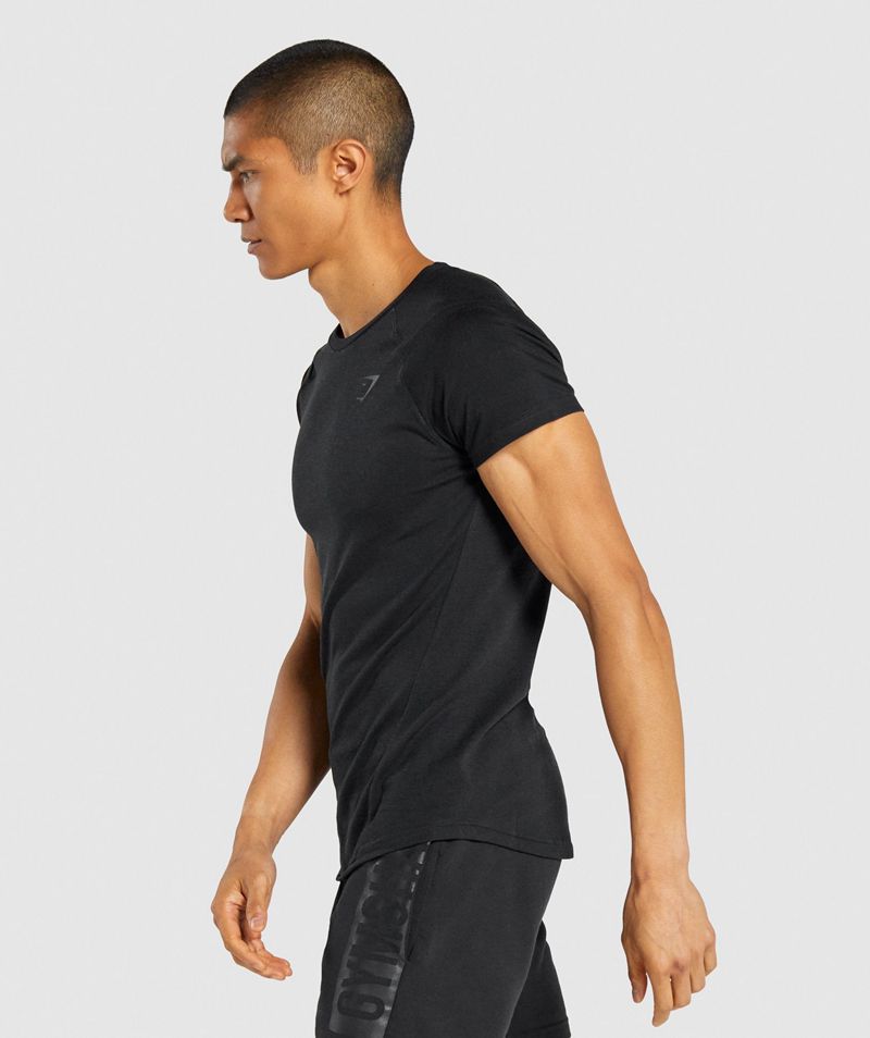 Men's Gymshark Bold T-Shirts Black | USA  9605-MREPV