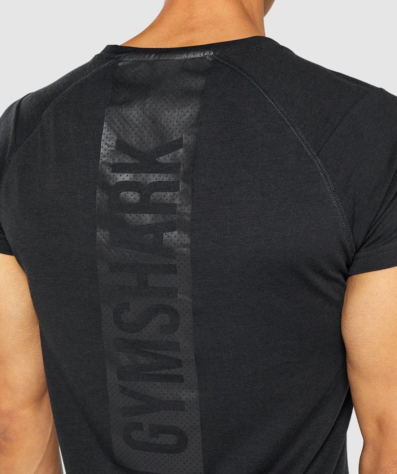 Men's Gymshark Bold T-Shirts Black | USA  9605-MREPV