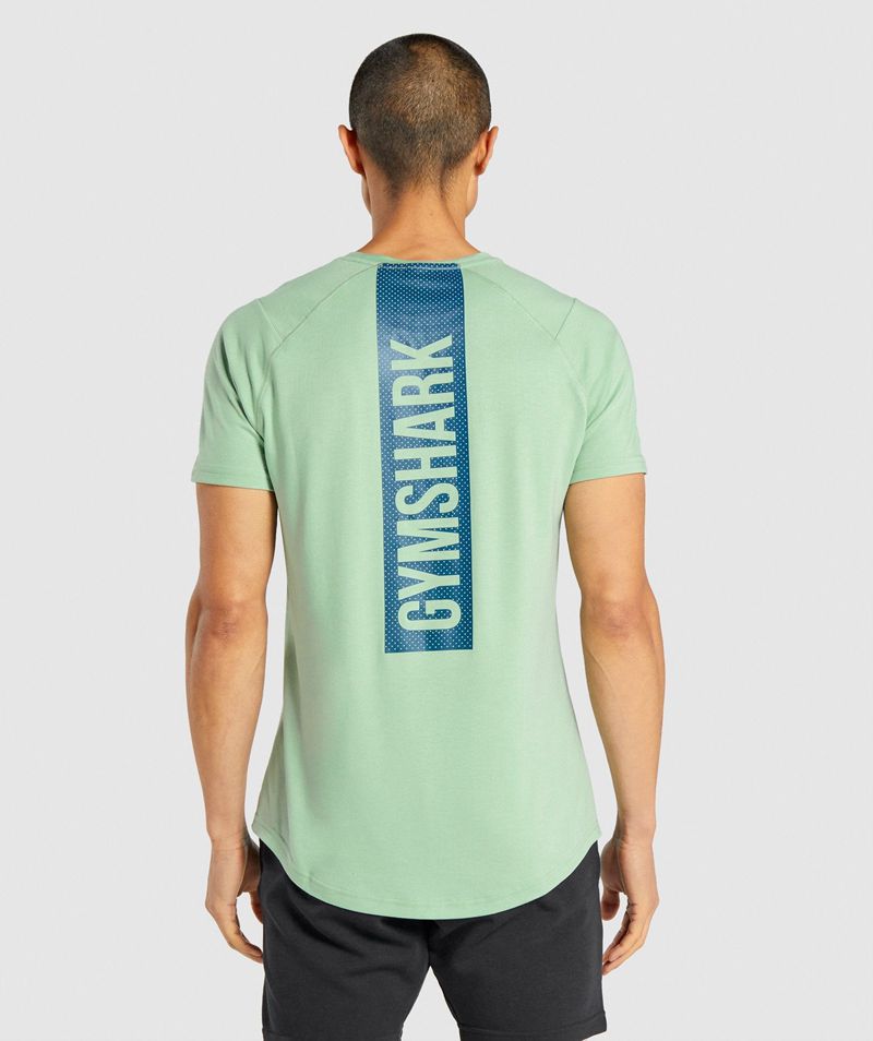 Men's Gymshark Bold T-Shirts Green | USA  4593-NPYUB