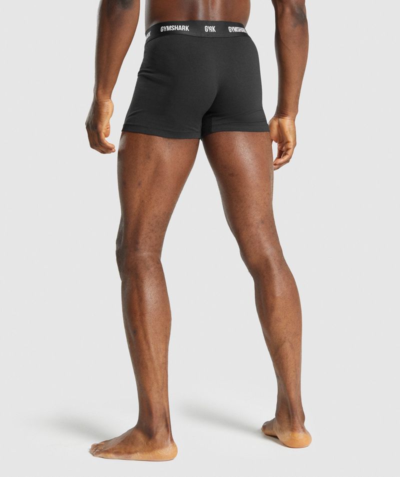 Men's Gymshark Boxers 2pk Underwear Black | USA  9280-HVYXC