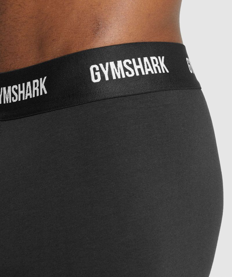 Men's Gymshark Boxers 2pk Underwear Black | USA  9280-HVYXC