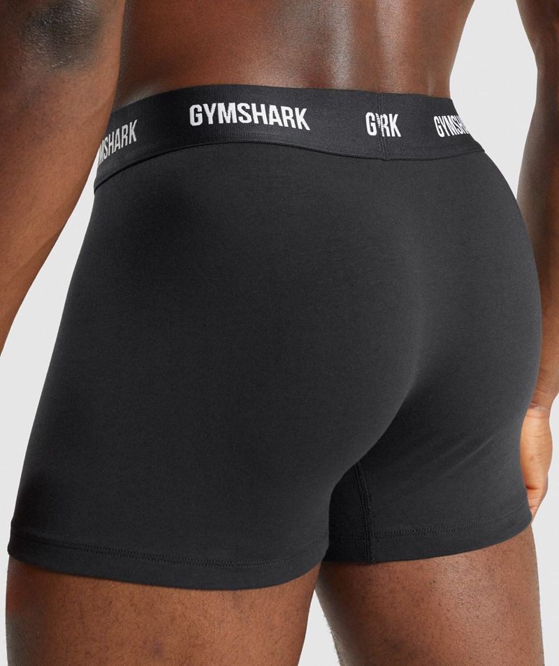 Men's Gymshark Boxers 2pk Underwear Black | USA  9280-HVYXC