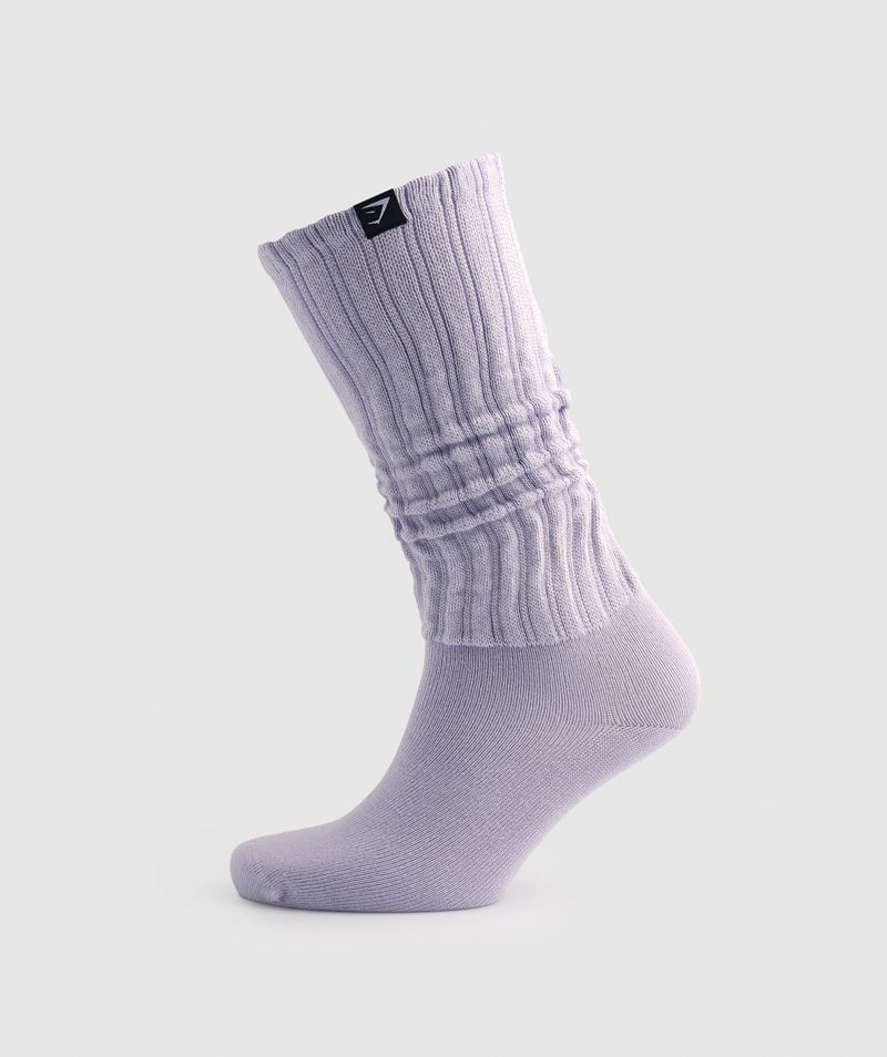 Men\'s Gymshark Comfy Rest Day Socks Purple | USA  3287-VCYHD