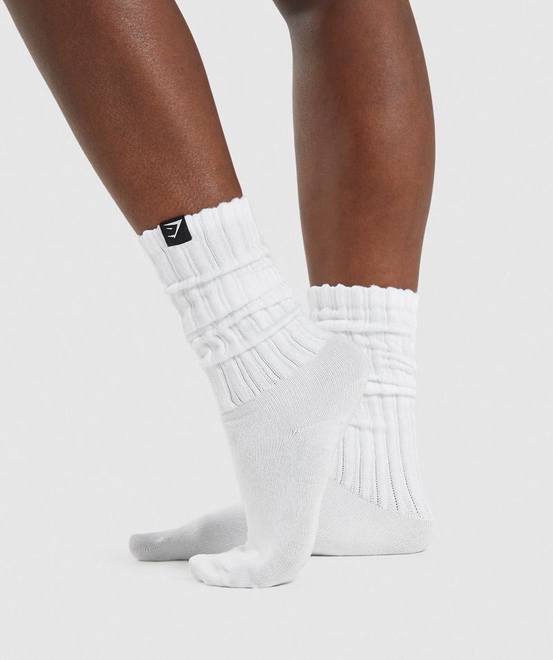 Men's Gymshark Comfy Rest Day Socks White | USA  4609-YNWIC