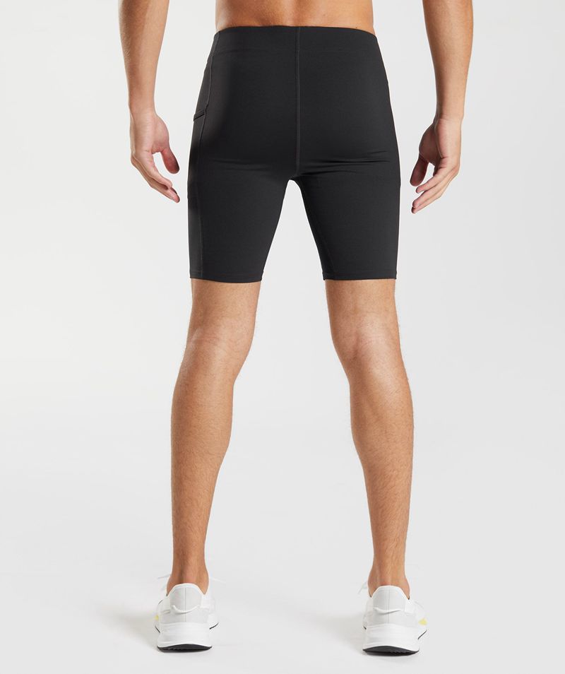 Men's Gymshark Control Baselayer Shorts Black | USA  3815-KZTVE