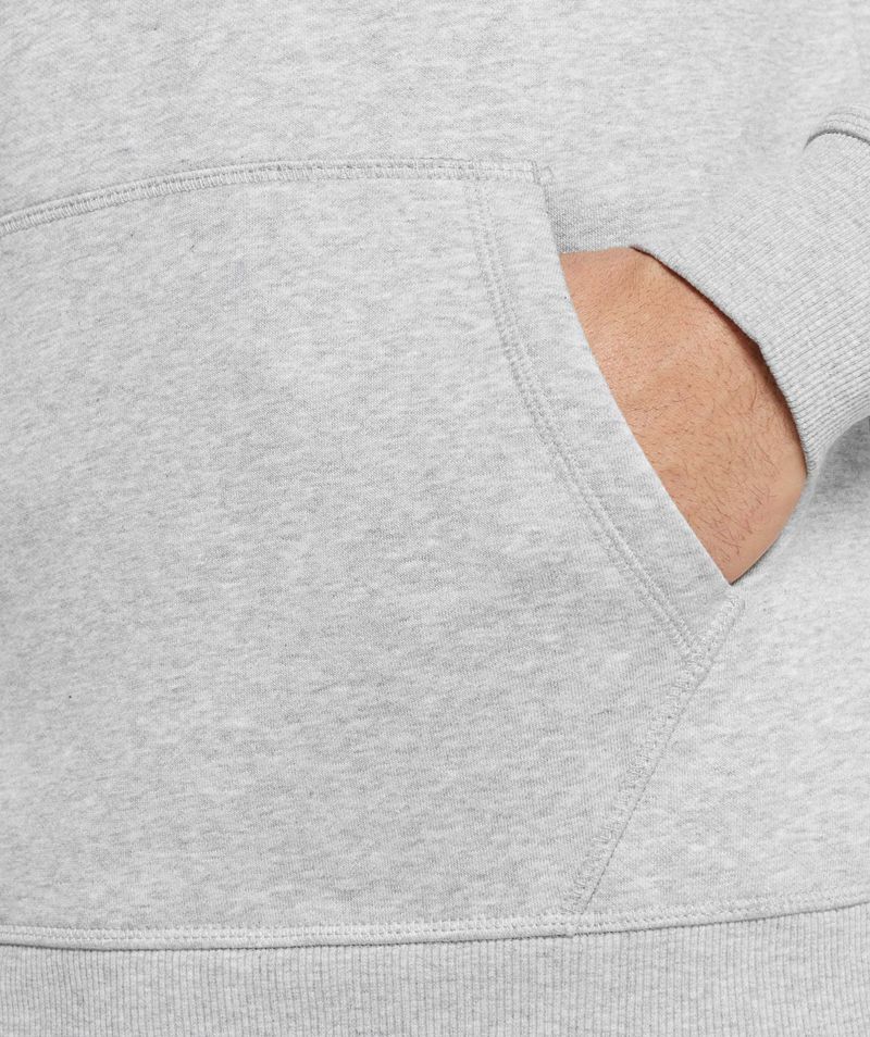 Men's Gymshark Crest Hoodie Light Grey | USA  1983-SGRBA